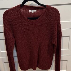 Madewell Rich Burgundy Crew Neck Sweater